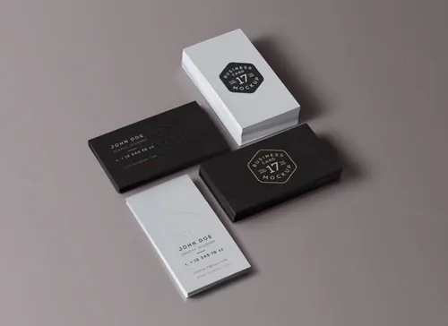 简约时尚名片模型PSD模板Psd Business Card Mock-Up
