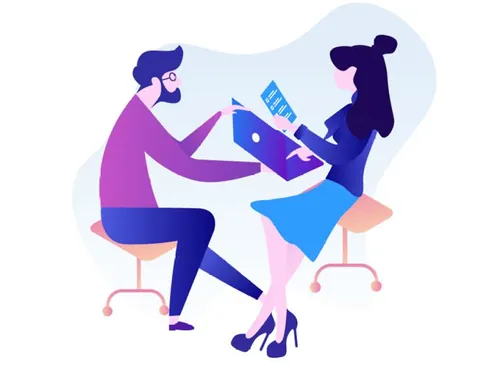 强大视觉概念营销与课程数据分析在线插图矢量设计素材Marketing  Courses 02