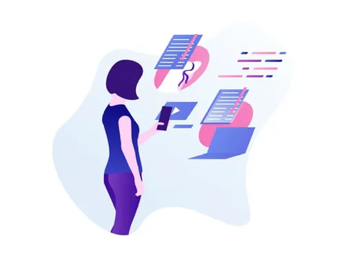 强大视觉概念营销与课程数据分析在线插图矢量设计素材Marketing  Courses 04