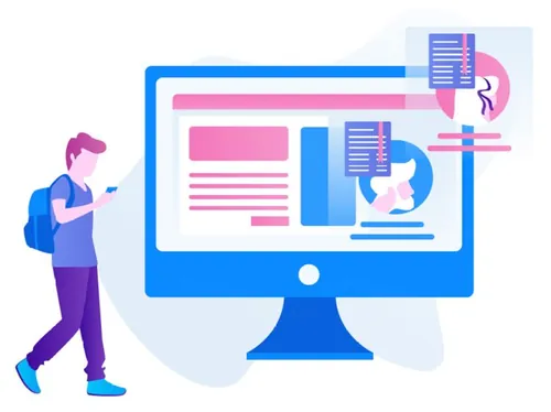 强大视觉概念营销与课程数据分析在线插图矢量设计素材Marketing  Courses 07