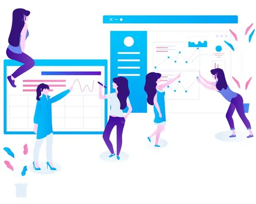 强大视觉概念营销与课程数据分析在线插图矢量设计素材Marketing  Courses 13