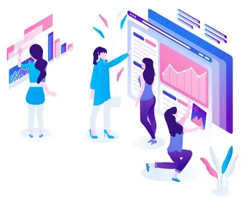 强大视觉概念营销与课程数据分析在线插图矢量设计素材Marketing  Courses 14