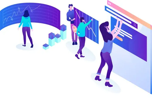 强大视觉概念营销与课程数据分析在线插图矢量设计素材Marketing  Courses 16