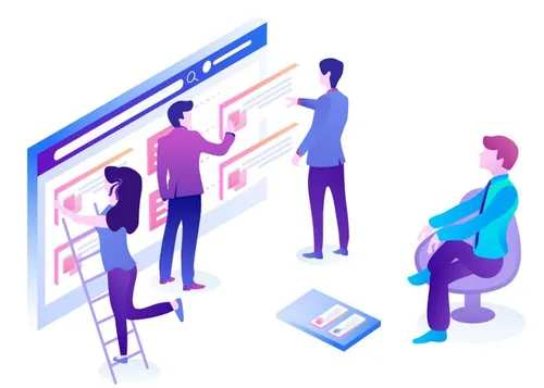 强大视觉概念营销与课程数据分析在线插图矢量设计素材Marketing  Courses 17