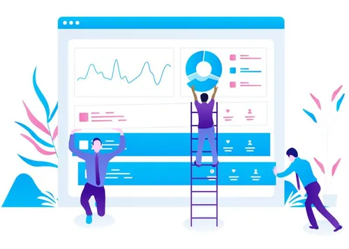 强大视觉概念营销与课程数据分析在线插图矢量设计素材Marketing  Courses 18