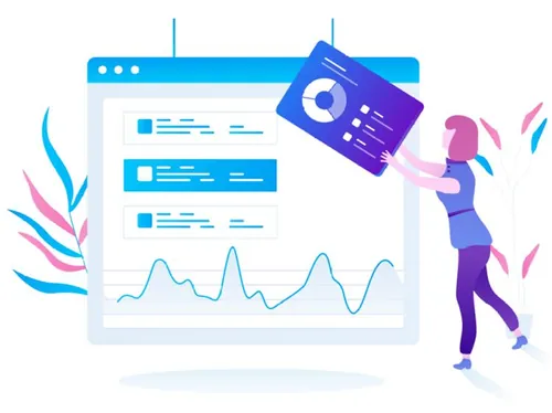 强大视觉概念营销与课程数据分析在线插图矢量设计素材Marketing  Courses 23