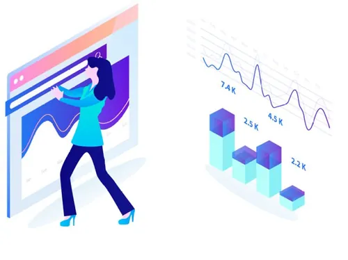 强大视觉概念营销与课程数据分析在线插图矢量设计素材Marketing  Courses 24