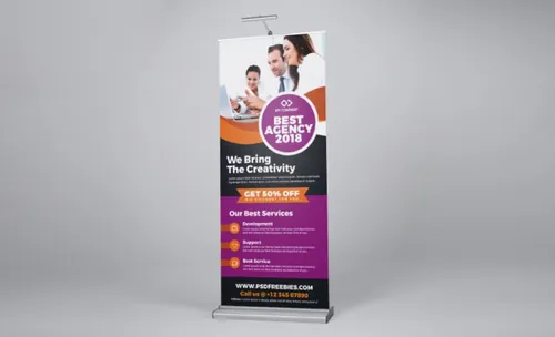 Professional Agency Roll-Up Banner PSD Template