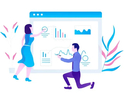 强大视觉概念营销与课程数据分析在线插图矢量设计素材Marketing  Courses 28