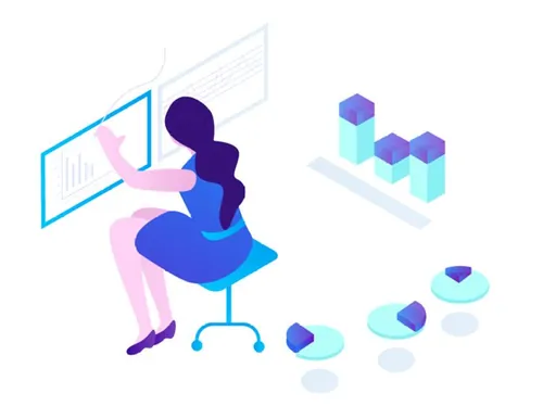 强大视觉概念营销与课程数据分析在线插图矢量设计素材Marketing  Courses 31