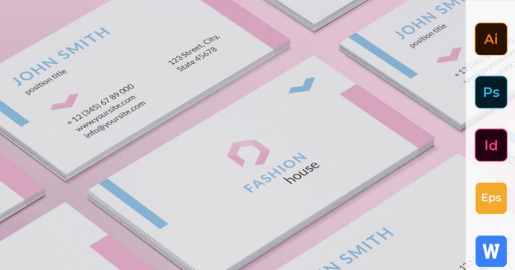 时尚品牌商店名片设计模板 Fashion Shop Business Card