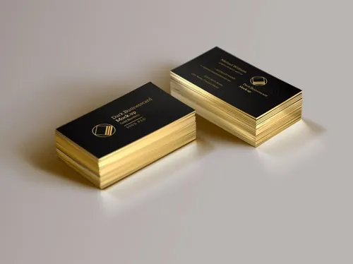 金边名片贴图PSD模板Psd Business Card Mock-Up