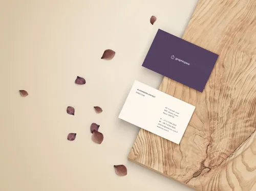 现代简约企业名片设计模板 Front  Back Business Card Mockup