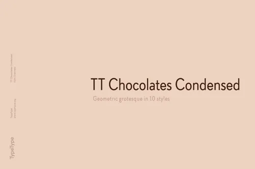 优雅的几何无衬线英文字体 TypeType - TT Chocolates Condensed