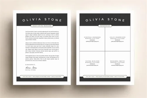 实用的简约简历模板 Resume Template 4 Pack CV Template