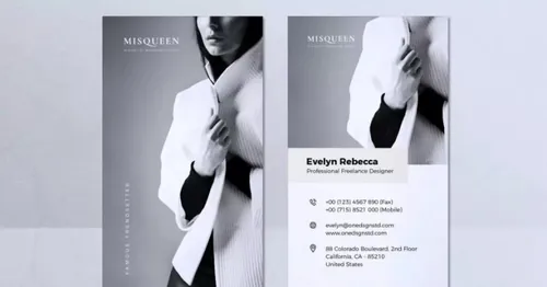 现代极简主义风格自由设计师模板 v08 Modern Minimalist Business Card Vo...