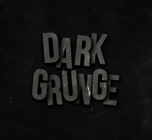 黑暗的石头垃圾字体特效Dark Grunge Psd Text Effect