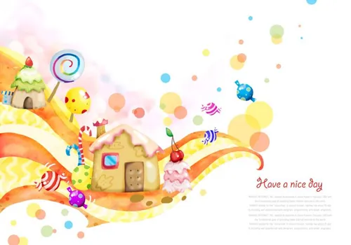 Have a nice day 韩国彩绘卡通元素包PSD