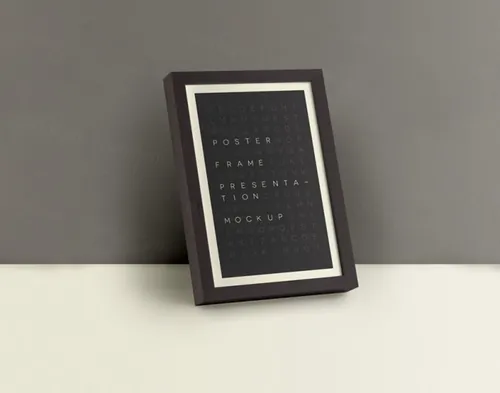 木质框架模型PSD模板Psd Poster Frame Mockup
