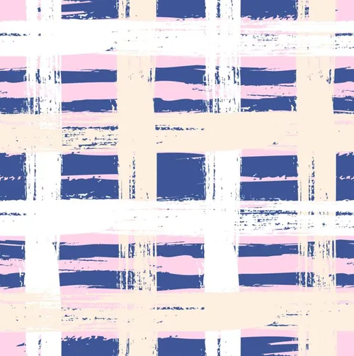 柔和彩色条纹白色海军蓝矢量无缝大胆格子图案插图背景矢量设计素材Color stripes