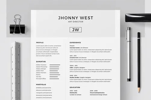 Resume/CV - Jhonny West 一款简单大气的简历模版
