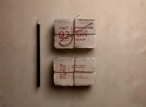 仿旧粗糙名片样机 Psd Business Card Mock-Up Vol16 v2