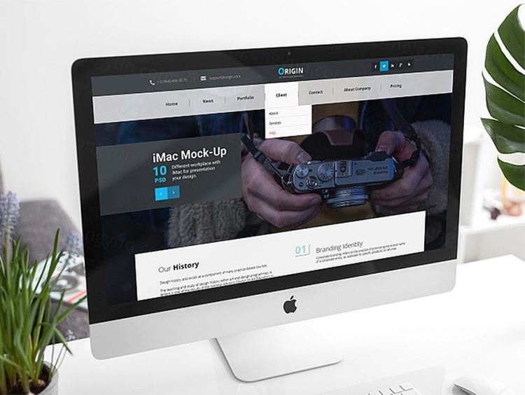 苹果电脑场景样机模型10 iMac Desk Mockups