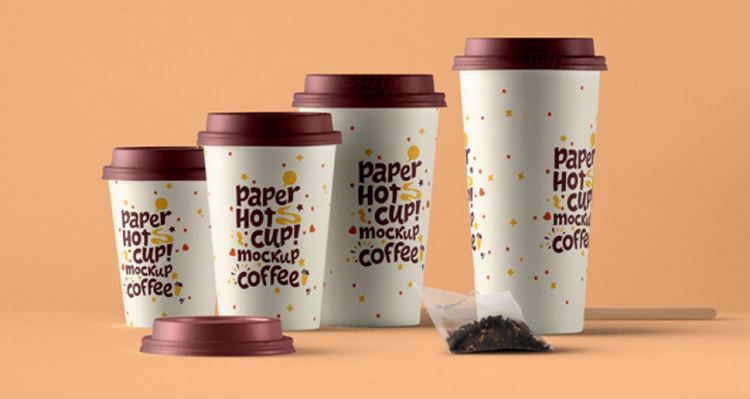 纸质咖啡杯模型PSD贴图模板Psd Paper Hot Cup Template