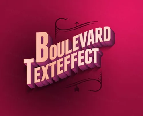 PSD复古文字效果Psd Boulevard Retro Text Effect
