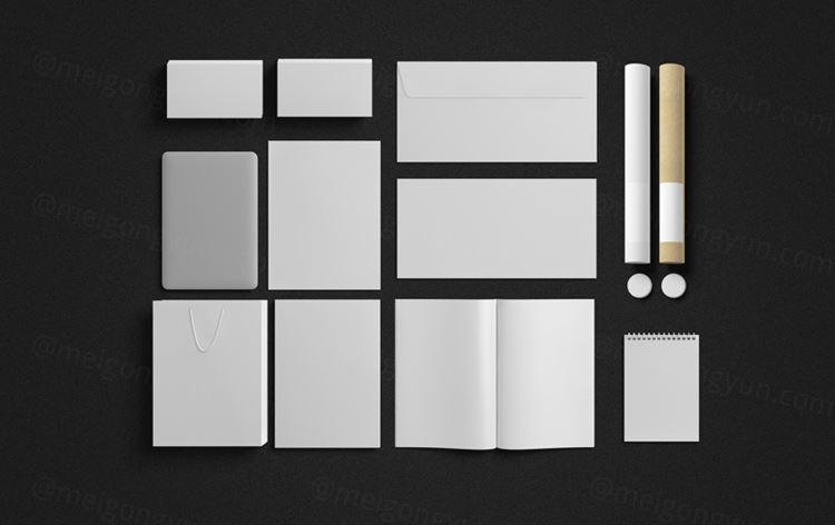 整套空白VI品牌项目PSD贴图模板Branding Identity Mockup