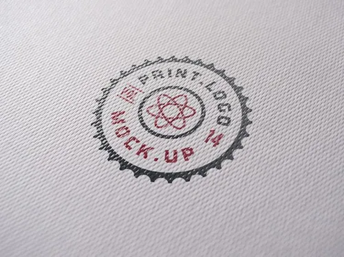 纸质徽标效果贴图PSD模板Print Logo Mock-Up Template
