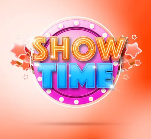 quot;Show Timequot; 年终电商大促活动3D立体主题字打折促销海报PSD模板