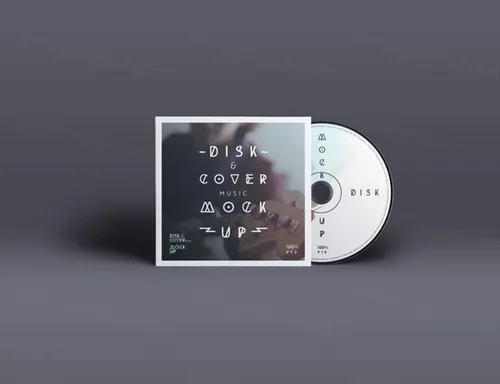 精美CD封面贴图PSD模板Psd CD Cover Disk Mock Up