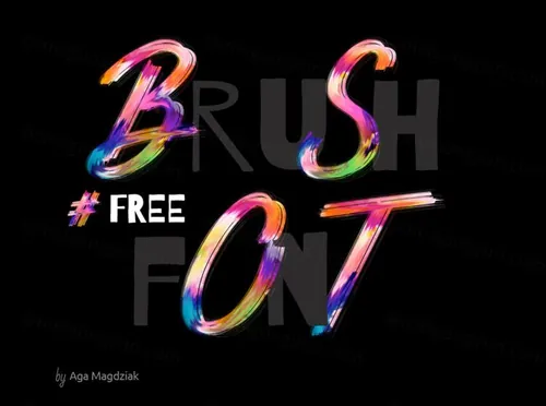 FREE Brush Font 一套酷炫笔刷字体免费下载