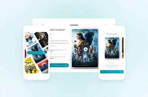 Theatre – Movie Ticket App  Website Template
