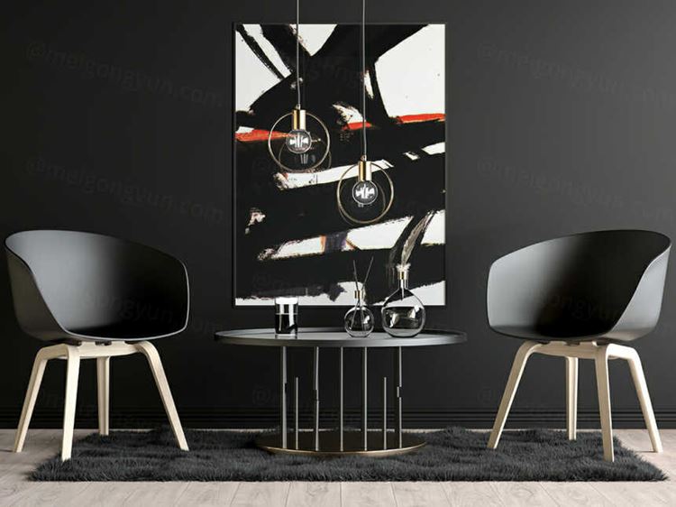 海报场景展示样机模版 Modern Dark Poster Mockup