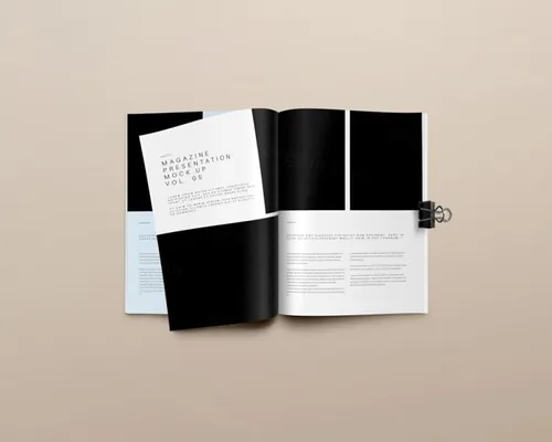 书籍杂志贴图PSD模板Psd Magazine Mockup View