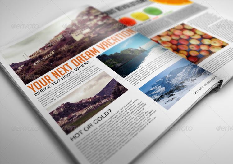 书籍杂志模型PSD贴图模板Photorealistic Magazine Mock-Up