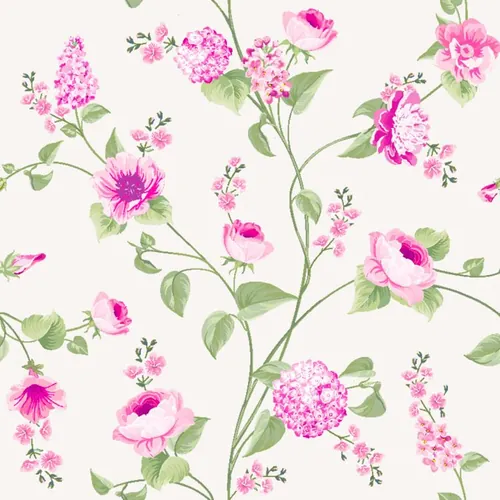 丁香花鲜花花卉织物纹理图案无缝花卉背景矢量插图绘画设计素材Lilac flowers03