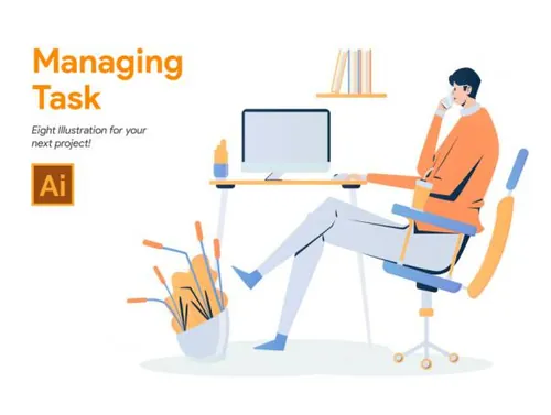 商务工作与管理任务说明概念 Managing Task Illustr