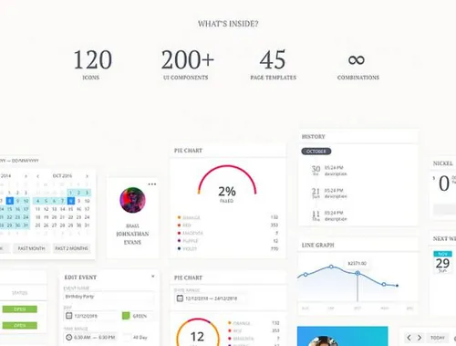 Web App应用程序快速原型设计UI工具包Adminian