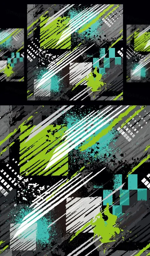 抽象无缝混沌图案城市几何元素斑点喷灰霓虹纹理背景矢量设计素材Abstract background