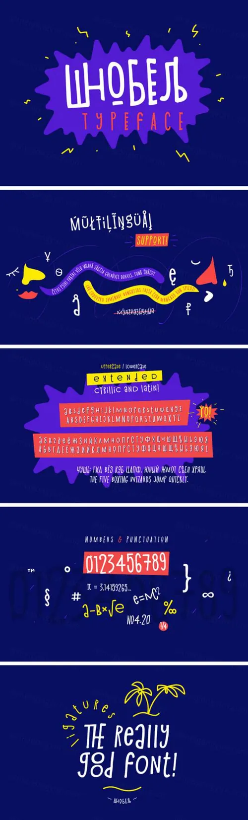 疯狂的英文字体 Shnobel Display Typeface