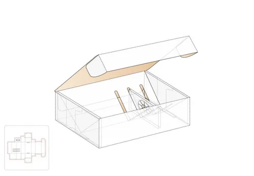 鞋子包装盒模切图/刀模图EPS源文件