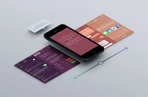 手机应用程序APP展示PSD模板Perspective App Screens