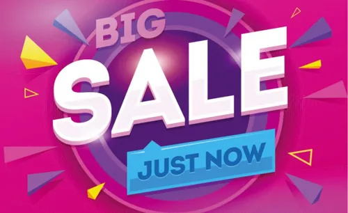 时尚彩色打折促销sale海报广告图横幅矢量设计素材Big sale