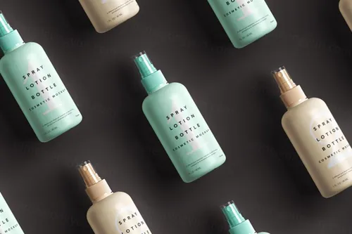 一款高品质的psd乳液化妆品psd样机 Spray Lotion Cosmetic Psd Mockup Bottle