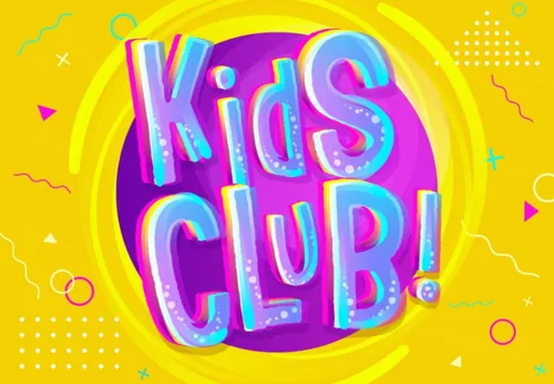 有趣的儿童游乐园主题卡通横幅矢量插图海报设计素材 Kids Club