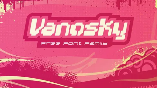 潮流Y2K千禧风圆润前卫英文装饰字体 Vanosky Fon