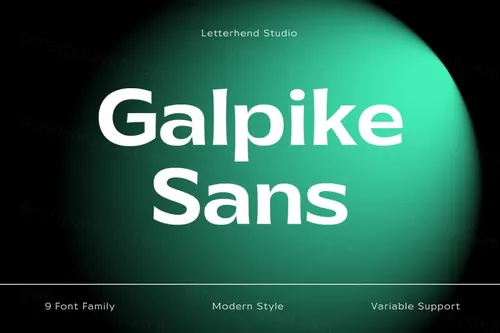 未来派极简无衬线英文字体 Galpike Sans - Variable Font
